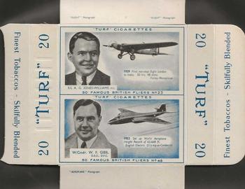 1956 Turf Famous British Fliers Uncut Pairs #23 / 48 A. G. Jones-Williams / W. F. Gibb Front