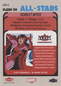 2023 Fleer Throwbacks '89 Marvel Edition - All-Star Achievements #ACH-3 Scarlet Witch Back