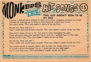 1967 A&BC The Monkees - Hit Songs #15 This Just Doesn't Seem to Be My Day Back