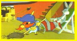 1997 Barratt Candy Sticks Looney Tunes #17 Bugs Bunny / Yosemite Sam Front