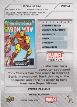 2023 Upper Deck Marvel Platinum - Cover Variant #WI34 Iron Man Back