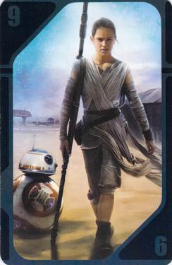 2015 Fournier Star Wars Chase the Ace Playing Cards #9blue BB-8 / Rey Front
