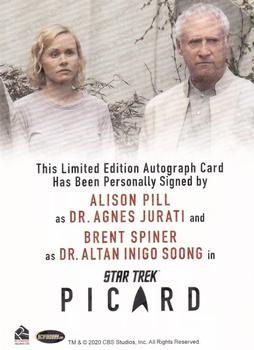 2024 Rittenhouse Star Trek: Picard Seasons 2 & 3 - Dual Autograph #NNO Brent Spiner / Alison Pill Back
