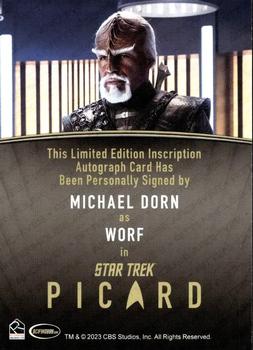 2024 Rittenhouse Star Trek: Picard Seasons 2 & 3 - Autographs Inscription #NNO Michael Dorn Back