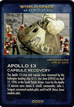 2006 World Space Museum Collector Cards #0029 Apollo 13 Capsule Recovery Front