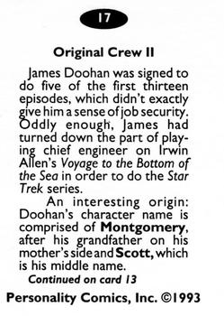 1992 Personality Comics Original Crew II #17 James Doohan Back