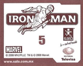 2008 Salo Marvel Iron Man Pelicula Album De Estampas #5 Estampa Normale 5 Back