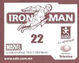 2008 Salo Marvel Iron Man Pelicula Album De Estampas #22 Estampa Normale 22 Back