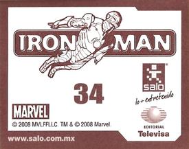 2008 Salo Marvel Iron Man Pelicula Album De Estampas #34 Estampa Normale 34 Back