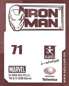 2008 Salo Marvel Iron Man Pelicula Album De Estampas #71 Estampa Normale 71 Back