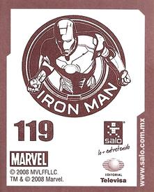 2008 Salo Marvel Iron Man Pelicula Album De Estampas #119 Estampa Normale 119 Back