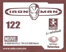 2008 Salo Marvel Iron Man Pelicula Album De Estampas #122 Estampa Normale 122 Back