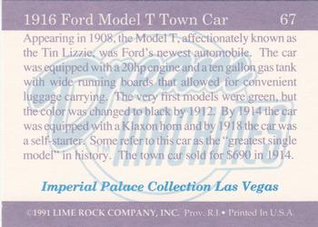 1991-92 Lime Rock Dream Machines #67 1916 Ford Model T Town Car Back