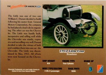 1992 Collect-A-Card Chevy #3 '12 Little Four Roadster Back