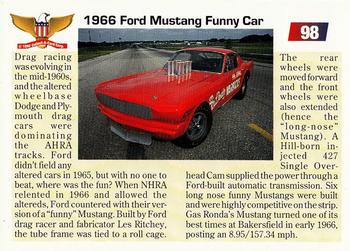 1992 Collect-A-Card Muscle Cars #98 1966 Ford Mustang Funny Car Back