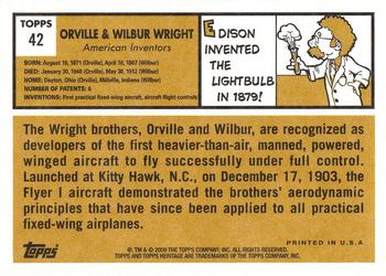 2009 Topps American Heritage #42 Orville & Wilbur Wright Back