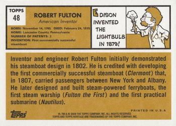 2009 Topps American Heritage #48 Robert Fulton Back