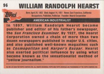 2009 Topps American Heritage #96 William Randolph Hearst Back