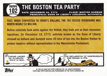 2009 Topps American Heritage #102 The Boston Tea Party Back