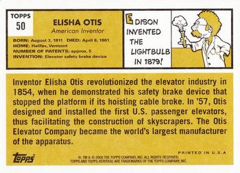 2009 Topps American Heritage #50 Elisha Otis Back