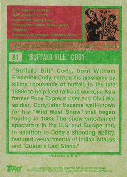 2009 Topps American Heritage #81 Buffalo Bill Cody Back