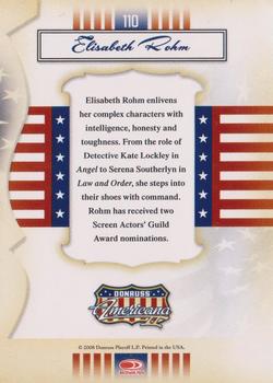 2008 Donruss Americana II #110 Elisabeth Rohm Back