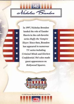 2008 Donruss Americana II #140 Nicholas Brendon Back