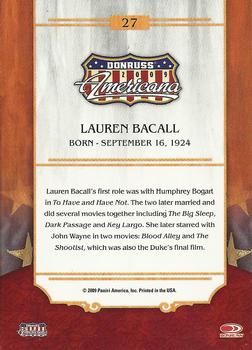 2009 Donruss Americana #27 Lauren Bacall Back
