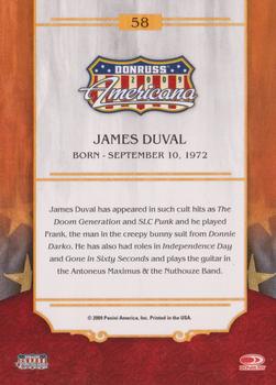 2009 Donruss Americana #58 James Duval Back