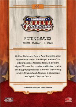 2009 Donruss Americana #61 Peter Graves Back