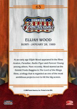 2009 Donruss Americana #63 Elijah Wood Back