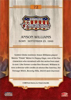 2009 Donruss Americana #72 Anson Williams Back