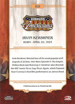 2009 Donruss Americana #89 Irvin Kershner Back