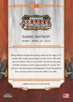 2009 Donruss Americana - Retail #23 Barry Watson Back