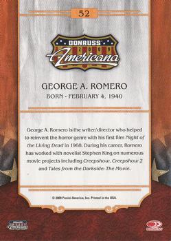 2009 Donruss Americana - Retail #52 George A. Romero Back
