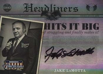 2008 Donruss Americana II - Headliners Signature #3 Jake LaMotta Front