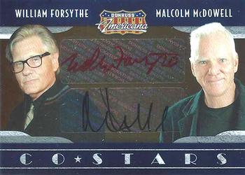 2009 Donruss Americana - Co-Stars Signatures #14 William Forsythe / Malcolm McDowell Front
