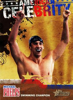 2009 Topps American Heritage - American Celebrities #AC7 Michael Phelps Front