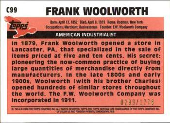 2009 Topps American Heritage - Chrome #C99 Frank Woolworth Back