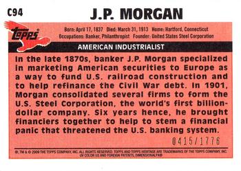 2009 Topps American Heritage - Chrome #C94 J.P. Morgan Back