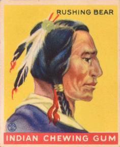 1933-40 Goudey Indian Gum (R73) #157 Rushing Bear Front