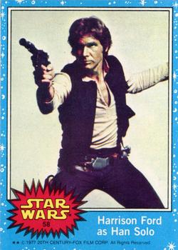 1977 Topps Star Wars #58 Harrison Ford as Han Solo Front