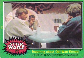 1977 Topps Star Wars #202 Inquiring about Obi-Wan Kenobi Front