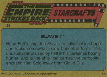 1980 Topps Star Wars: The Empire Strikes Back #138 Slave I Back