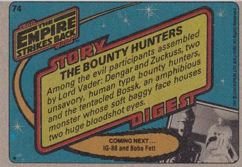 1980 Topps Star Wars: The Empire Strikes Back #74 The Bounty Hunters Back