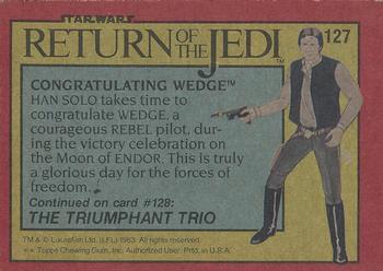 1983 Topps Star Wars: Return of the Jedi #127 Congratulating Wedge Back