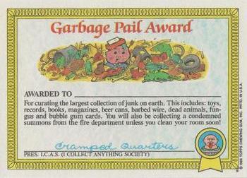 1985 Topps Garbage Pail Kids Series 1 - Matte Back #34b Anna Banana Back