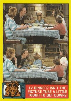 1987 Topps ALF #24 TV dinner? Isn't the picture tube a little tough to get down? Front