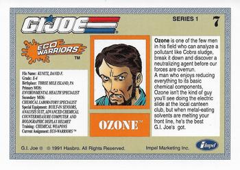 1991 Impel G.I. Joe #7 Ozone Back