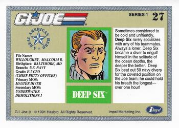 1991 Impel G.I. Joe #27 Deep Six Back